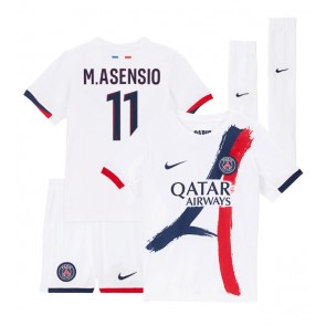 Paris Saint-Germain Marco Asensio #11 Dětské Venkovní dres komplet 2024-25 Krátký Rukáv (+ trenýrky)